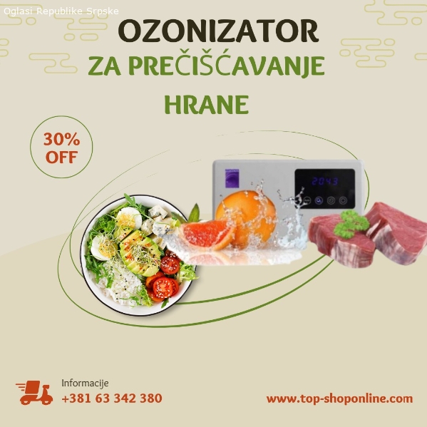 Ozonator Fantastico! Provereno čista i zdrava hrana